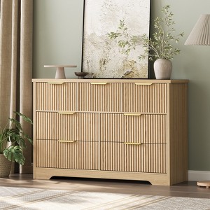 Dresser for Bedroom, Wide Chest Drawers with 7 Drawers and Metal Handle,  Dresser TV Stand, Storage Organizer for Bedroom, Living Room, Hallway - 1 of 4