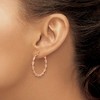 Chisel Stainless Steel Polished Rose IP-plated Twisted Hoop Earrings - 3 of 4