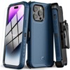 MyBat Pro Maverick Series Case w/ Holster and Tempered Glass for Apple iPhone 14 Pro (6.1) - Plum - 2 of 4