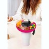 Jobar Handy Gourmet Tumbler Topper Snack Tray, Pink - 3 of 3