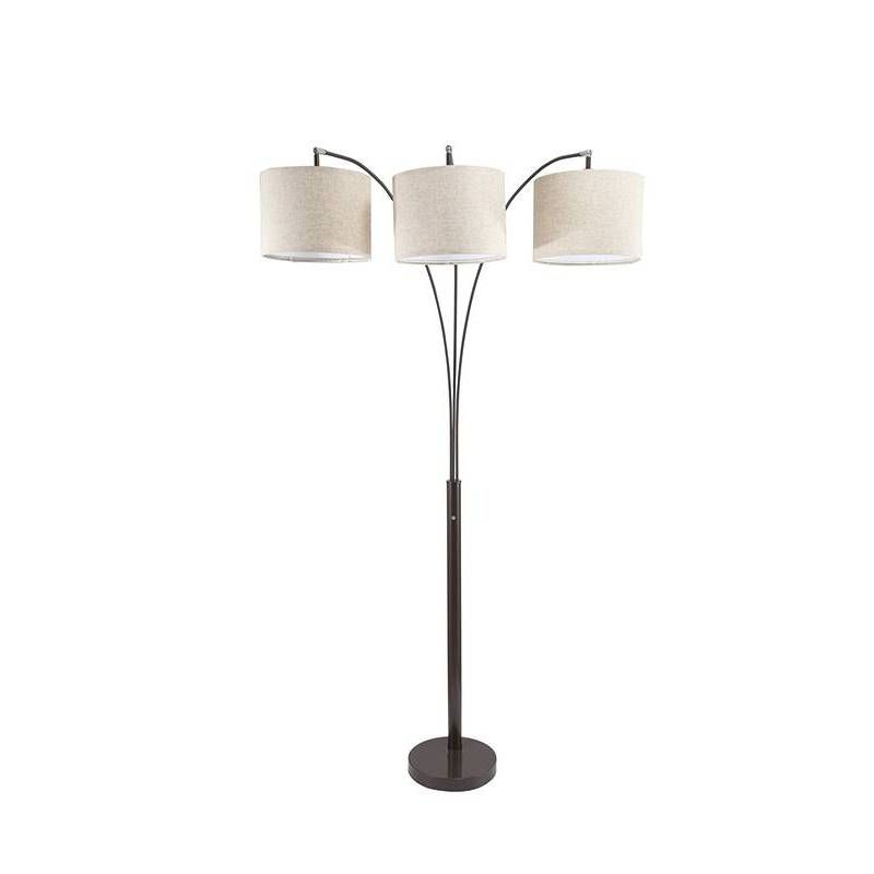 84&#34; Traditional Arc Floor Lamp with 3 Shades (Includes CFL Light Bulb) Brown - Ore International, 3 of 6
