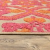Captiv8e Designs Costa Mixed Pile Floral Medallions Sand/Pink Indoor/Outdoor Rug - 3 of 4
