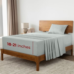 Mellanni 1800 Bed Sheet Set With DEEP Fitted Sheet - 1 of 3