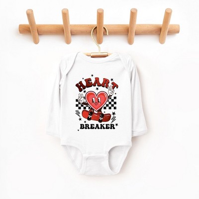 The Juniper Shop Heart Breaker Skater Baby Long Sleeve Bodysuit