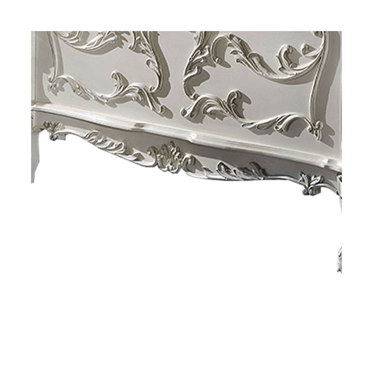 Acme Furniture 31" Dresden Desks Bone White Finish : Wood Composite, Open Storage Shelf, No Tools Assembly - thumbnail 2