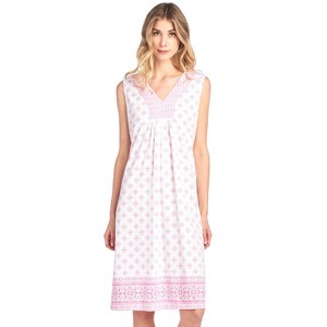 Casual Nights Women's Fancy Lace Floral/Embroidered Sleeveless Nightgown - 1 of 4