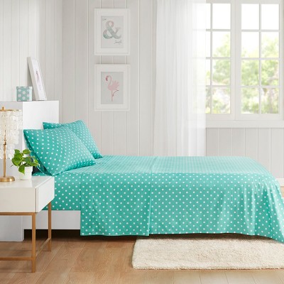 Lovely Polka Dot Printed Cotton Sheet Set, All Season Home Textile fits Child's Bedroom Decor