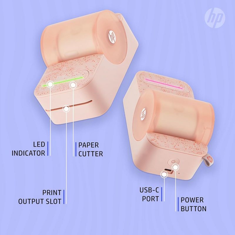 HP Sprocket Panorama Label Printer & Photo Printer Craft Bundle - Pink, 4 of 10