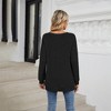 Women's Casual Crew Neck Sweatshirt Loose Soft Long Sleeve Pullover Tops Solid Color T-Shirt - 4 of 4