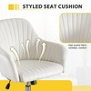 Dronkon Accent Chair Modern Home Office Leisure Chair with Adjustable Velvet Height and Casters - 4 of 4