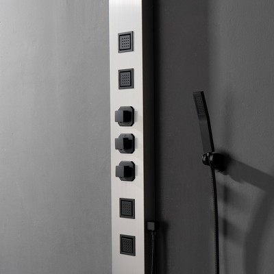 Stainless Steel Multi-Function Shower Panel with Jets and Handheld