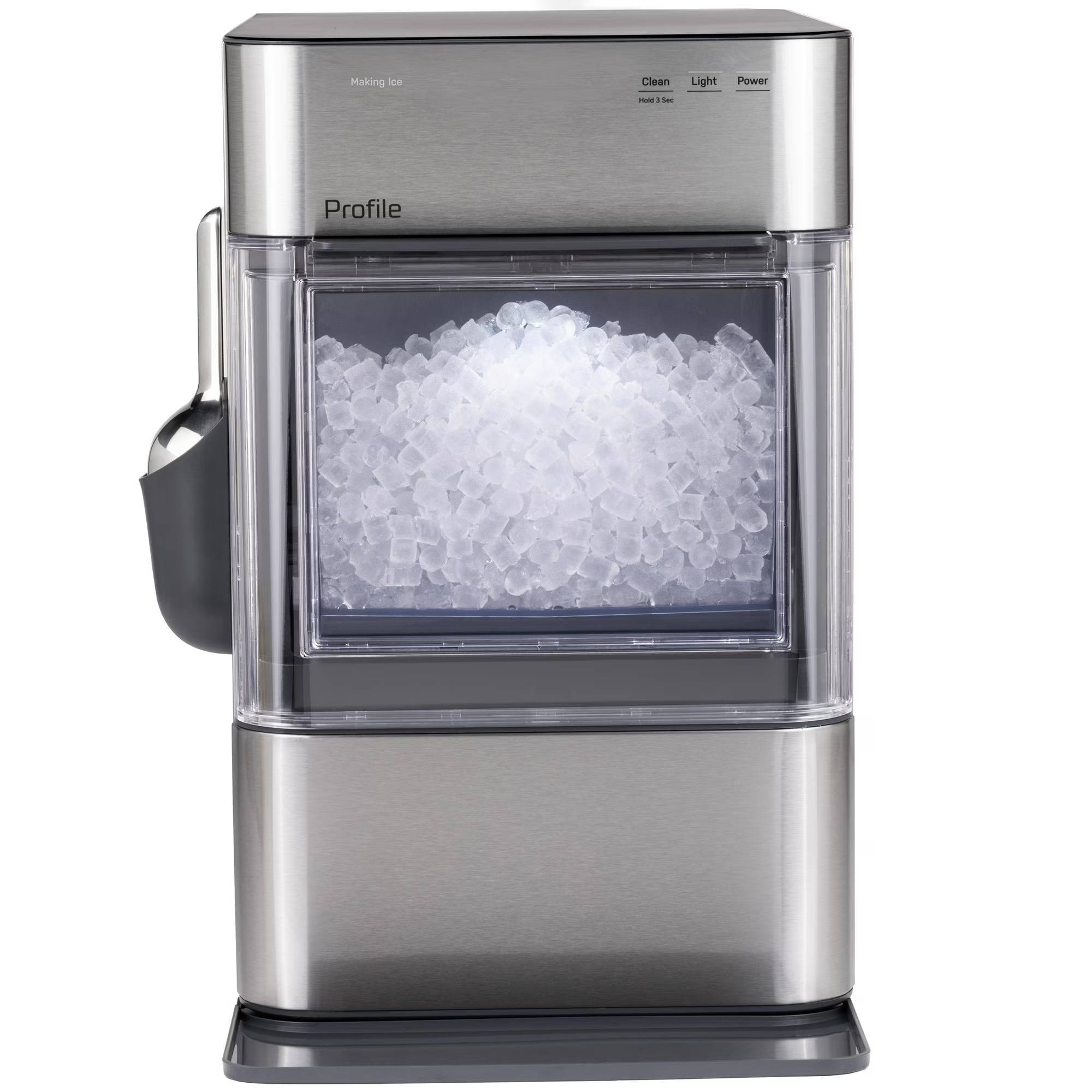 GE Profile Opal 2.0 Ultra Nugget Ice Maker with Scale Inhibiting Filter Stainless Steel