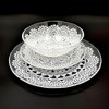 Slickblue Handmade Lace Pattern Glass Dinnerware Set - 12 or 16 Pieces in Clear - image 3 of 4