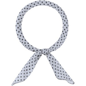 INSPIRE CHIC Women Polka Dots Cotton Linen Retro Solid Color Plain Square Neck Scarves 1Pc - 1 of 4