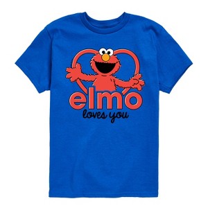 Boys' - Sesame Street - Elmo Loves You Short Sleeve Graphic T-Shirt - 1 of 4