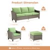 XIZZI 4-Season Outdoor Sofa Set w/ Optional Firepit - 3+2+2 Seating, 4 Colors (Navy, Orange, Green, Beige), Weatherproof Patio Furniture for Yard - 3 of 4