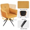 GDFStudio Bobby Modern 19“ Linen Upholstered Swivel Chair with Iron Tube Legs(Set of 2) - 4 of 4