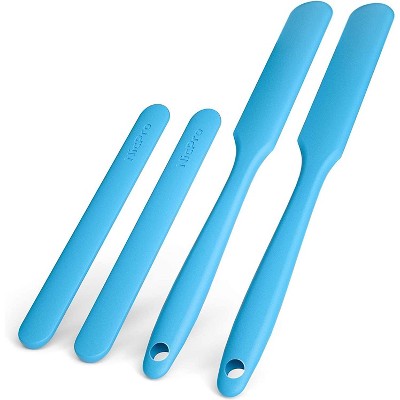 JDICTION Silicone Stir Sticks Kit - 2 PCS Resin Popsicle Sticks & 2 PCS Spatula Scrapers For Mixing Epoxy, Wax, Paint, DIY Crafts