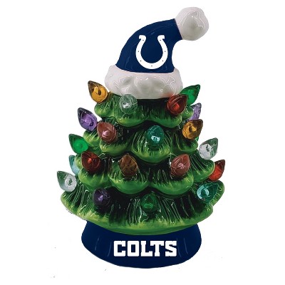 8" LED Ceramic Christmas Tree, Indianapolis Colts