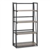 Tangkula 4 Tiers Folding Bookshelf Home Office Industrial Bookcase Standing Shelving Unit for Decorations & Storage - 4 of 4