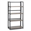 Tangkula 4 Tiers Folding Bookshelf Home Office Industrial Bookcase Standing Shelving Unit for Decorations & Storage - image 4 of 4