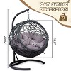 LAOTIES Indoor And Outdoor Cat Swing Bed with Stand,Hanging Rattan Wicker Egg Chair With Cushion,Cozy Hammock For Cats And Small Pets - 2 of 4