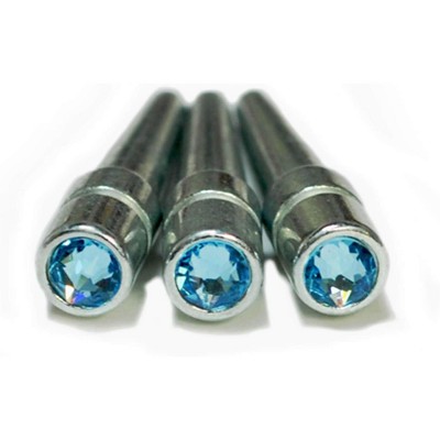 WE Games Chrome Cribbage Pegs with Swarovski Austrian Crystals - Set of 3