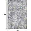 Washable Area Rug, Soft Non Slip Floral Low Pile Carpet, Stain Resistant Rug for Living Room Bedroom Dining Room Nursery - 2 of 4