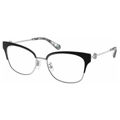 Tory Burch TY 1089 3274 Womens Cat-Eye Eyeglasses Silver/Black 52mm