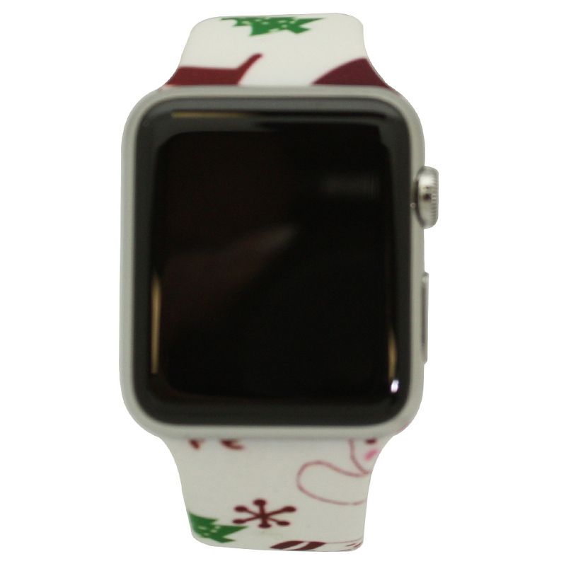 Olivia Pratt Christmas Printed Silicone Apple Watch Band, 3 of 9
