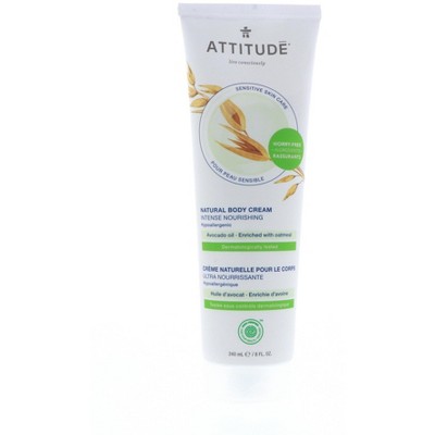 Attitude Intense Nourishing Body Cream, Avocado Oil, 8 oz