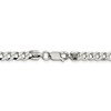 Black Bow Jewelry Men's 5.75mm Sterling Silver Solid Flat Curb Chain Necklace - 4 of 4