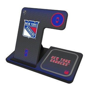 Keyscaper New York Rangers Linen 15-Watt 3 in 1 Charging Station - 1 of 4