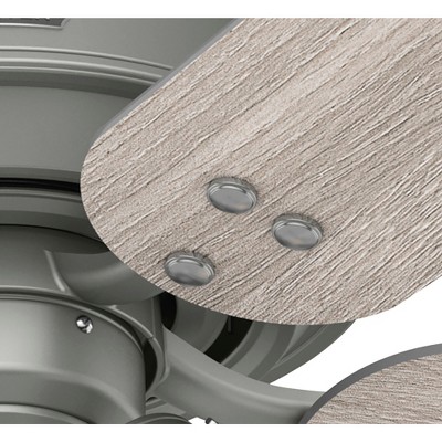 Matte Silver 52" Ceiling Fan with Light Kit and Reversible Blades