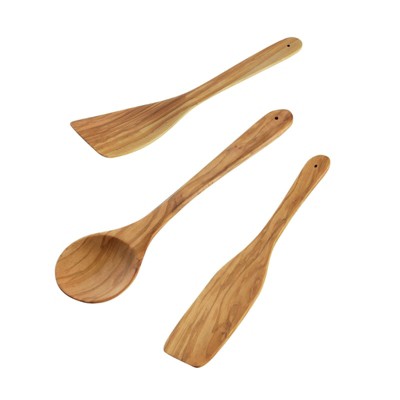 CILIO 3-Piece "Toscana" Olive Wood Utensil Set