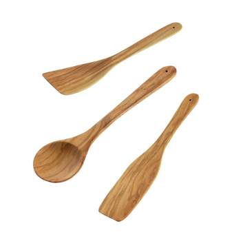 Calphalon 3 piece Solid Beech Wood Spoons Turner Cooking Utensils