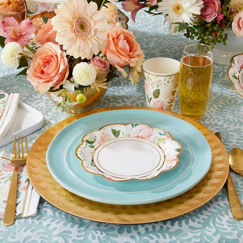 Kate Aspen Floral 7 in. Premium Paper Plates (Set of 64) | 28484BR, 5 of 12