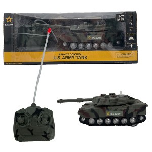 U.S. Army Remote Control Tank – Camo, Lights & Sounds, 4-Way Function, RC Toy - 1 of 4