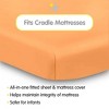 BreathableBaby All-in-One Fitted Sheet & Waterproof Cover, For 36" x 18" Cradle Mattress (2-Pack), Coral - 2 of 4