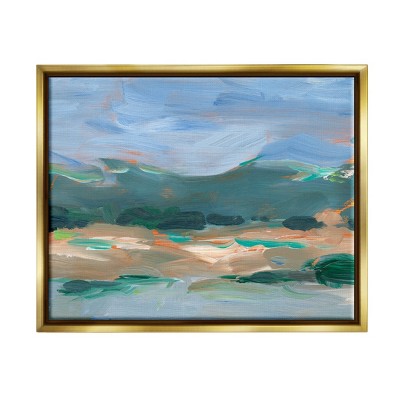 Stupell Industries Abstract Landscape Blue Sky SceneryFloater Canvas Wall Art