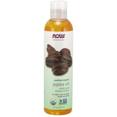 Solutions Certified Organic Jojoba Oil by Now Foods  -  8 fl oz Oil