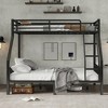TIRAMISUBEST Metal Bunk Bed with Ladder and Slats Support for Kids Teens, Metal Bunk Bedframe with Guardrail - 2 of 4
