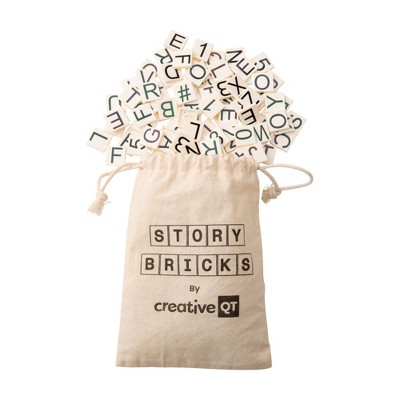 Creative QT Building Story Bricks For Kids, More Than 285 Black and White Magnetic Letters, Numbers, & Characters