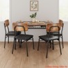 Dining Table Set for 4 with Storage Rack, 5-Piece Kitchen Table and Upholstered Chairs of 4, Wood Tabletop & Heavy-Duty Metel Frame, Dining Room Set - 2 of 4