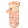 Zak Designs 14oz Stainless Steel Vacuum Hello Kitty Harmony Straw Bottle Pink - 3 of 4