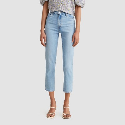 levi's 724 straight crop jeans