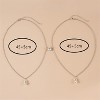 Dinosaur Couple Necklace Set - 2Pcs Matching Heart Pendant for Him & Her, Adjustable Friendship Gift - 3 of 4