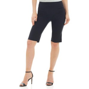 Rekucci Women's Ease into Comfort Pull-On Modern City Shorts – Chic Office to Casual Style with Wide Waistband - 1 of 4