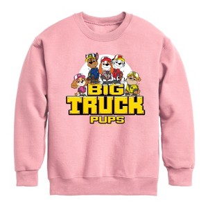 Boys' - Paw Patrol - Big Truck Pups Graphic Long Sleeve Fleece Sweatshirt - 1 of 4