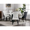Okak Modern Dining Chairs Set of 2, Comfy Faux Leather Chairs with High-end Tufted, Kitchen Chairs with Solid Wood Legs Nailhead Trim - 3 of 4